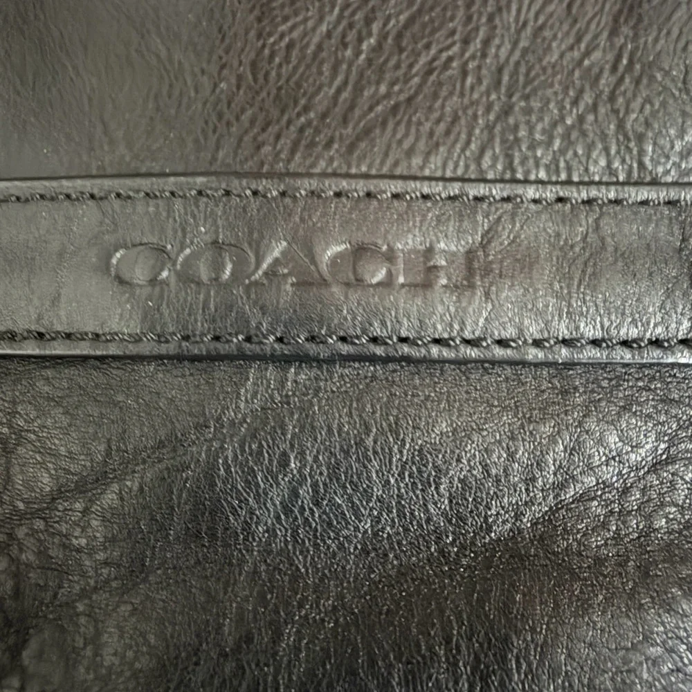 Coach Black Leather Men's Briefcase